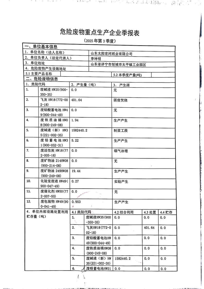 2025年白金体育宏河纸业危险废物第三季度报表_Page1.jpg